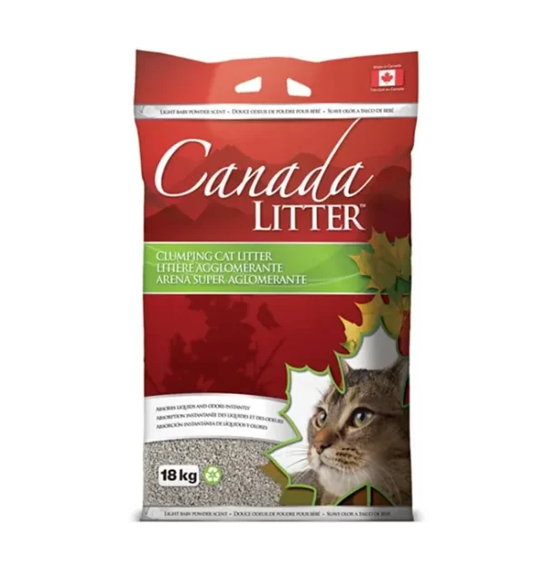 canada litter baby powder super absorbing clumping cat litter