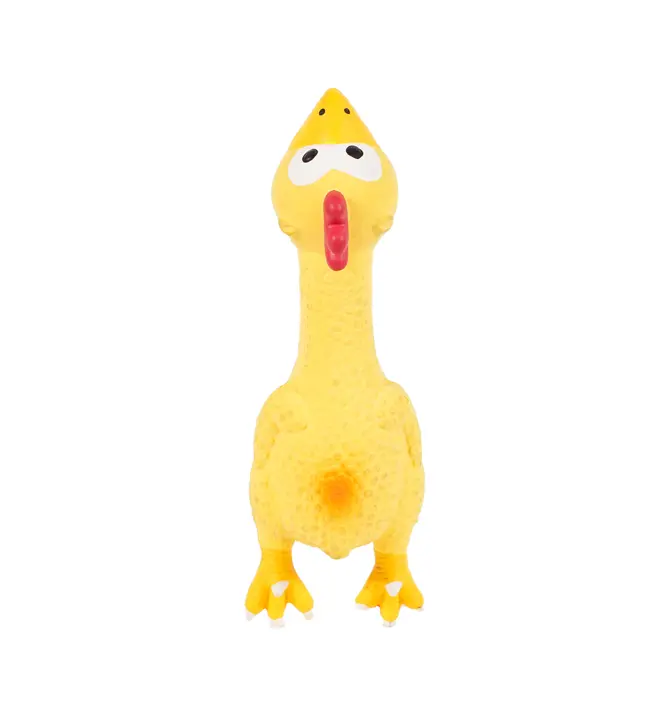 Latex Chicken Dog Toy is made of a durable latex material which is non-toxic and hence pet friendly