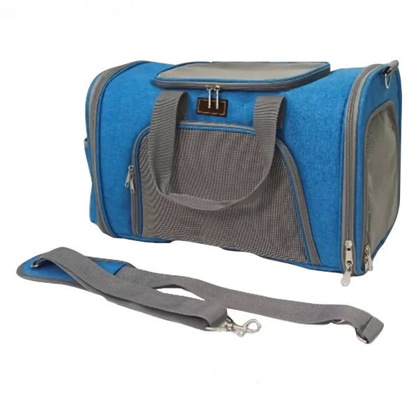 Orien Pet Sammy Dog and Cat Soft Carrier-Blue/Grey